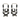 Two kayak holders with black and silver design on a white background