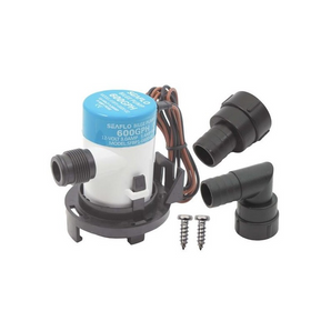 Seaflo Bilge Pump 12v 600GPH Str/Elbow screw-on adapters